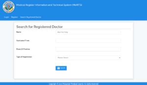 Medical Register Information and Technical System (MeRITS).